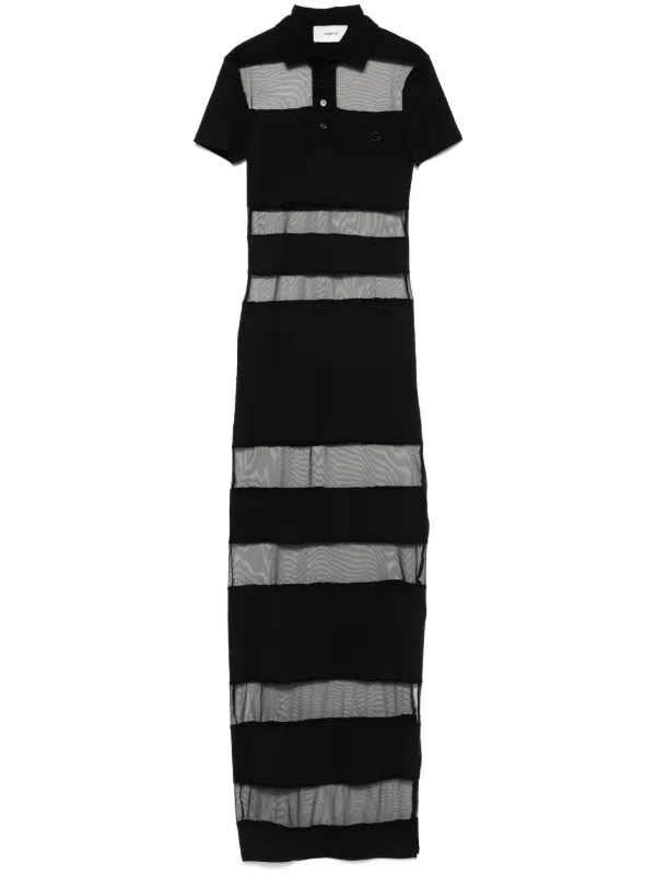 white christmas dresses Women's Striped Short-Sleeve Polo Dress – Stretch Knit