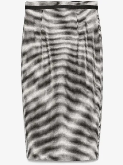 STYLAND houndstooth midi skirt 