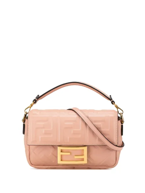 Fendi Pre-Owned 2010-2024 Mini Embossed Zucca Baguette satchel
