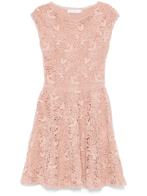 Christian Dior Pre-Owned فستان ميني بدانتيل غيبور من عقد 2010