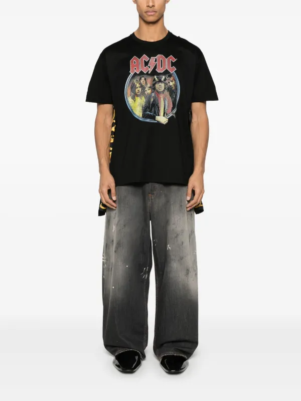 【Junya Watanabe】プリントコットンTシャツ 綿度詰天竺 製品プリント BLACK SABBATH Tシャツ