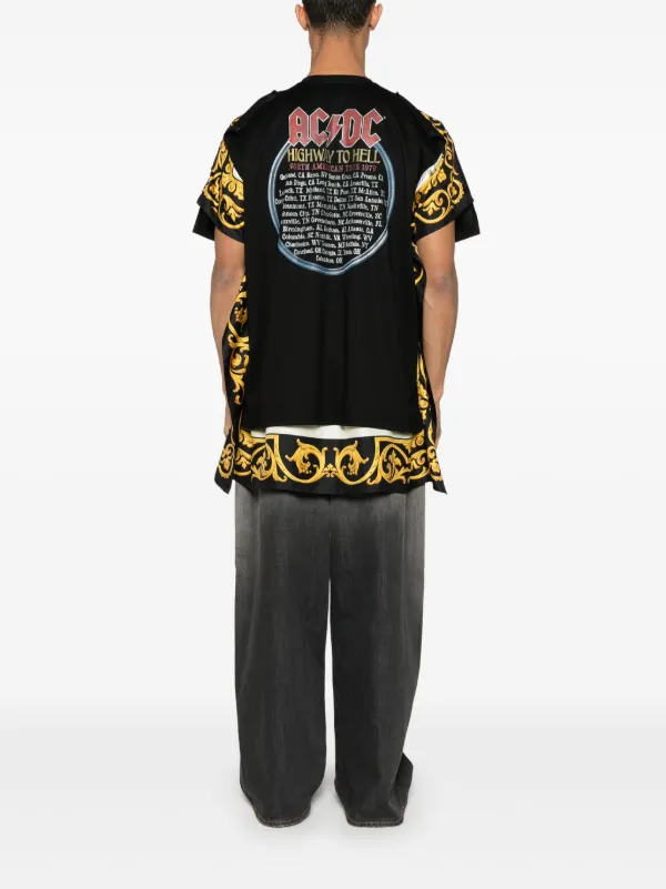 Junya Watanabe MAN ACDC プリント Tシャツ | ブラック