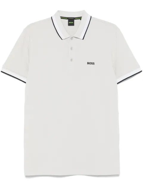 BOSS playera tipo polo con logo bordado