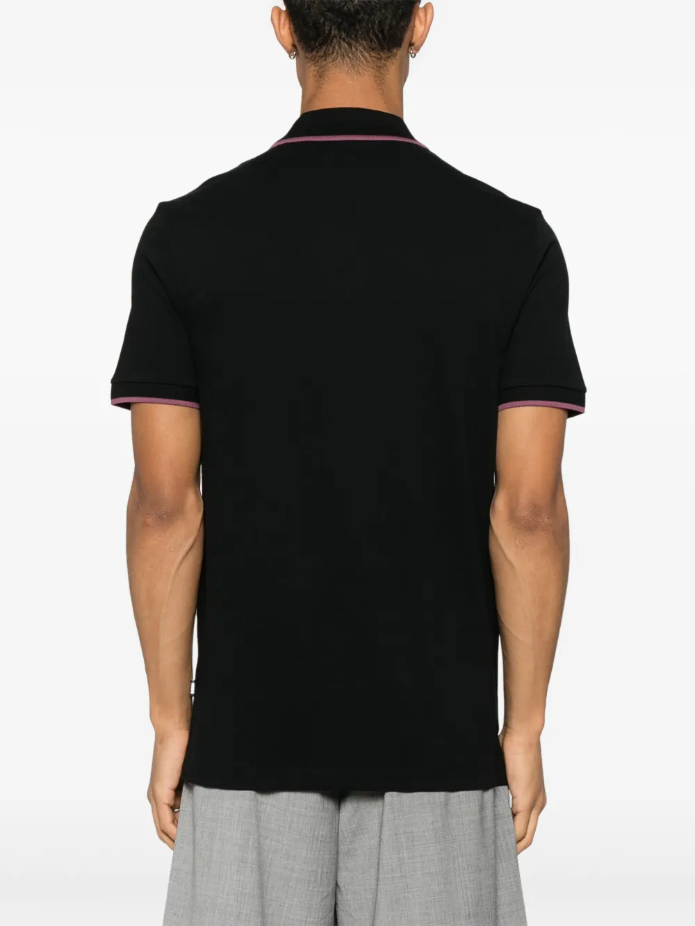 BOSS Poloshirt met logo-applicatie Zwart