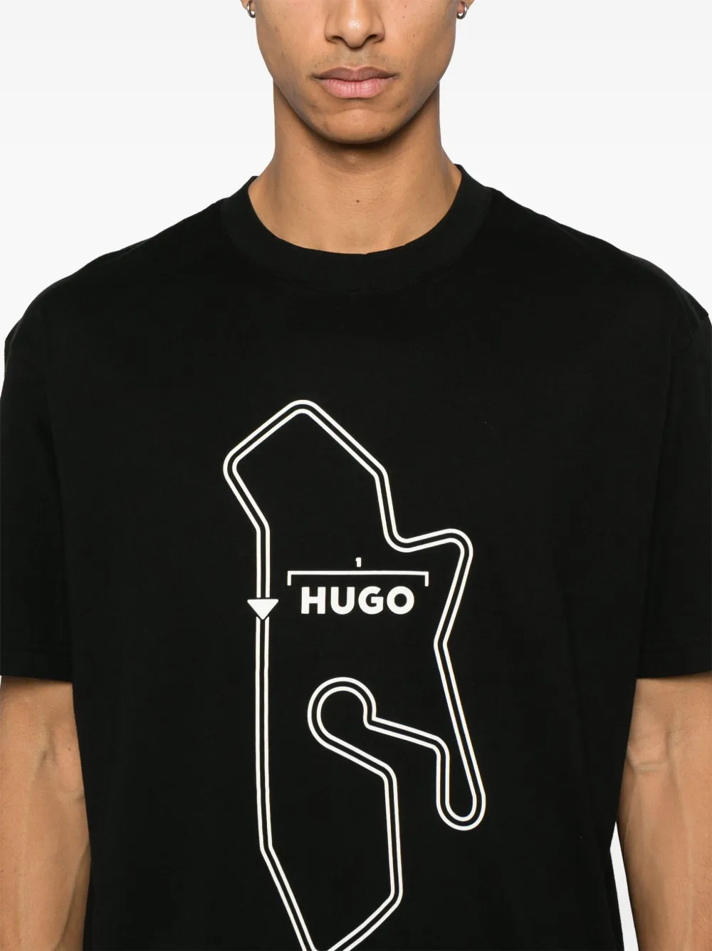 HUGO Droad T-shirt Zwart