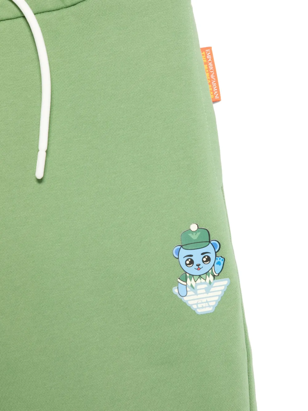 Emporio Armani Kids Manga Bear Crew shorts Groen