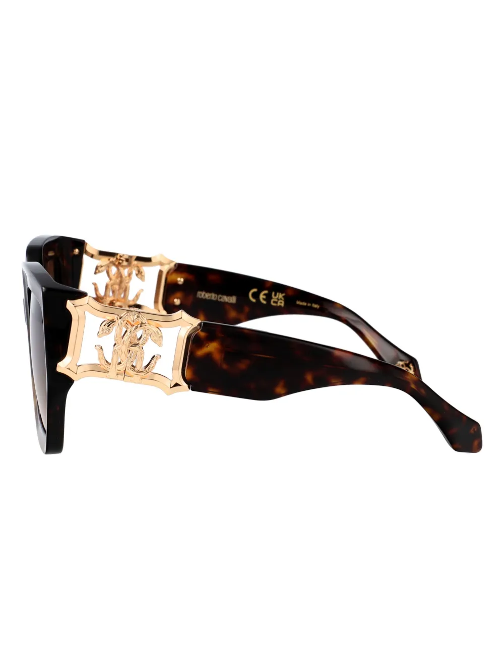 Roberto Cavalli Zonnebril met oversized montuur Bruin