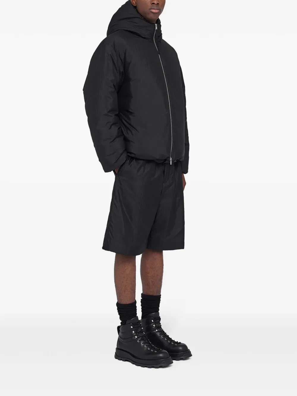 Jil Sander Jack met capuchon Zwart