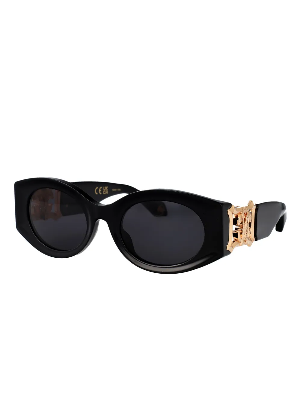 Roberto Cavalli logo-plaque sunglasses - Zwart