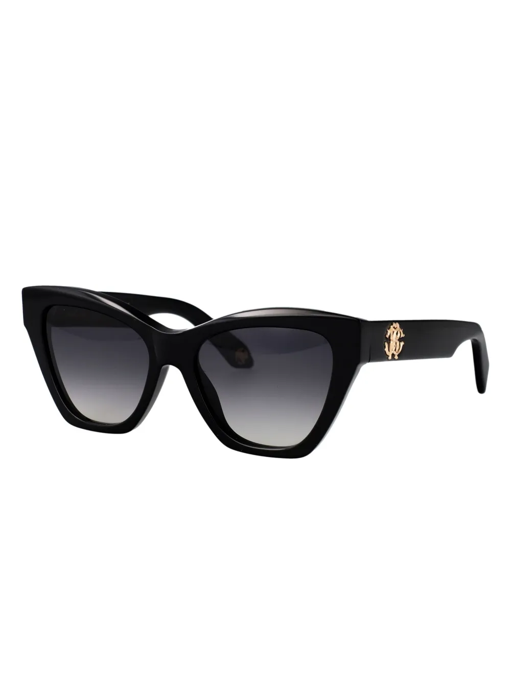 Roberto Cavalli logo-plaque sunglasses - Zwart