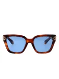 Roberto Cavalli logo-plaque sunglasses - Brown