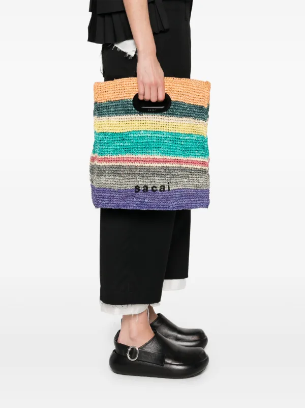 Sacai Medium New Shopper Tote Bag | Green | FARFETCH GE