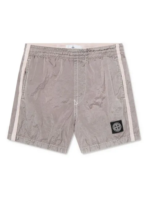 Stone Island Junior logo-patch shorts