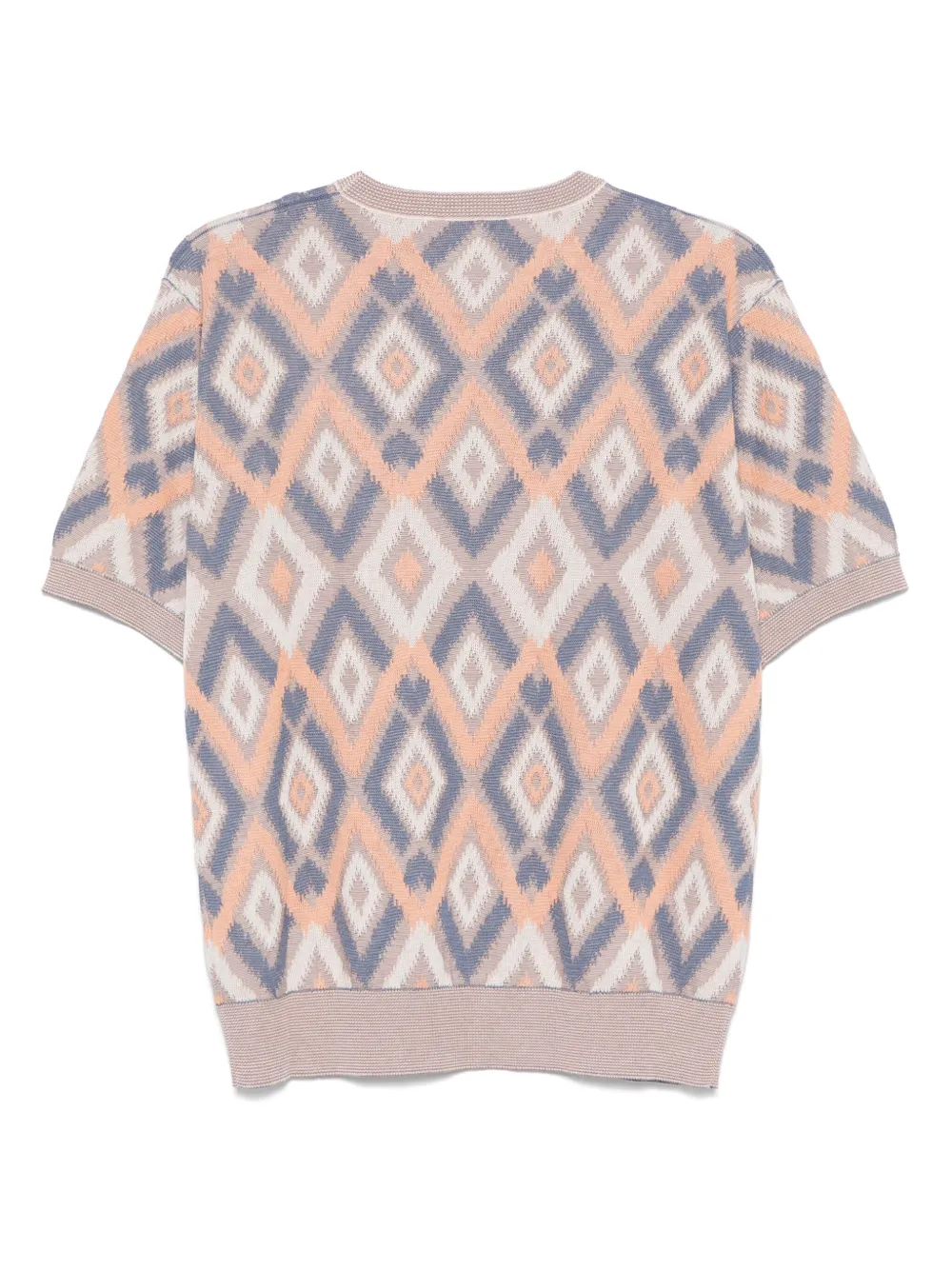 Piacenza Cashmere T-shirt met jacquard - Oranje