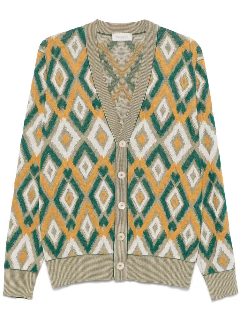 Piacenza Cashmere patterned-jacquard cardigan