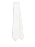 Corneliani satin tie - White