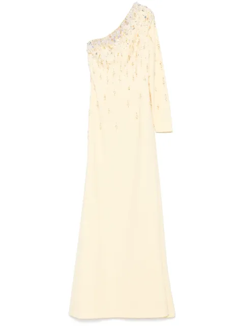 Dina Melwani one-shoulder maxi dress