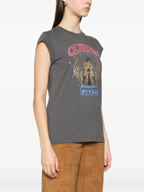Tシャツ・カットソー PINKO Woman T-Shirt Grey 104603A2DA I63 PINKO Marrakech T-shirt | Grey | FARFETCH