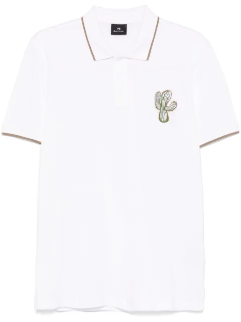 PS Paul Smith Poloshirt mit Kaktusstickerei