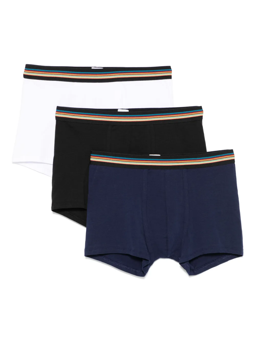 Paul Smith Drie boxershorts met strepen Zwart