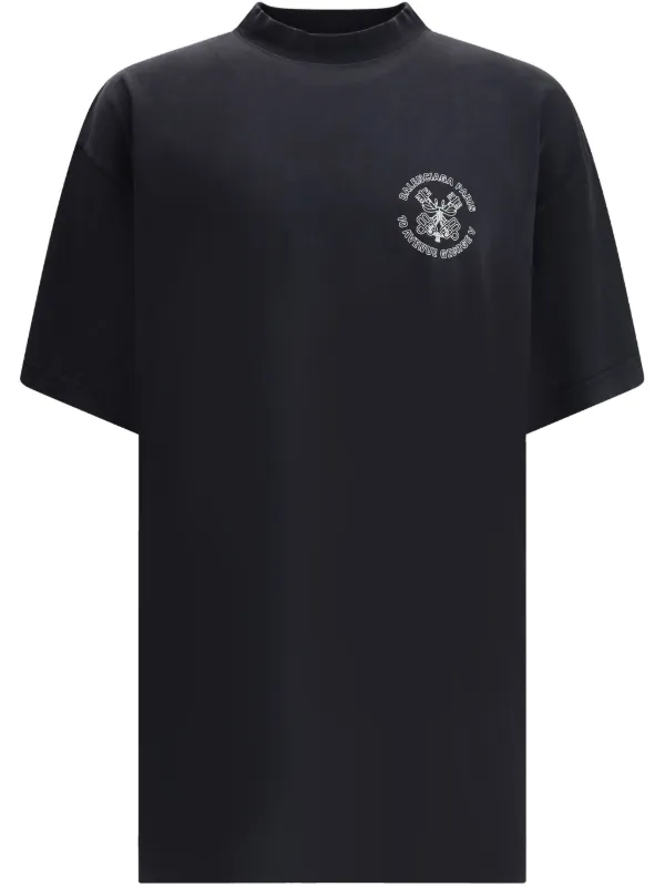Balenciaga logo-print T-shirt | Black | FARFETCH ZA