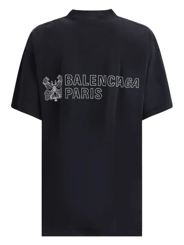Balenciaga logo-print T-shirt Black FARFETCH JO