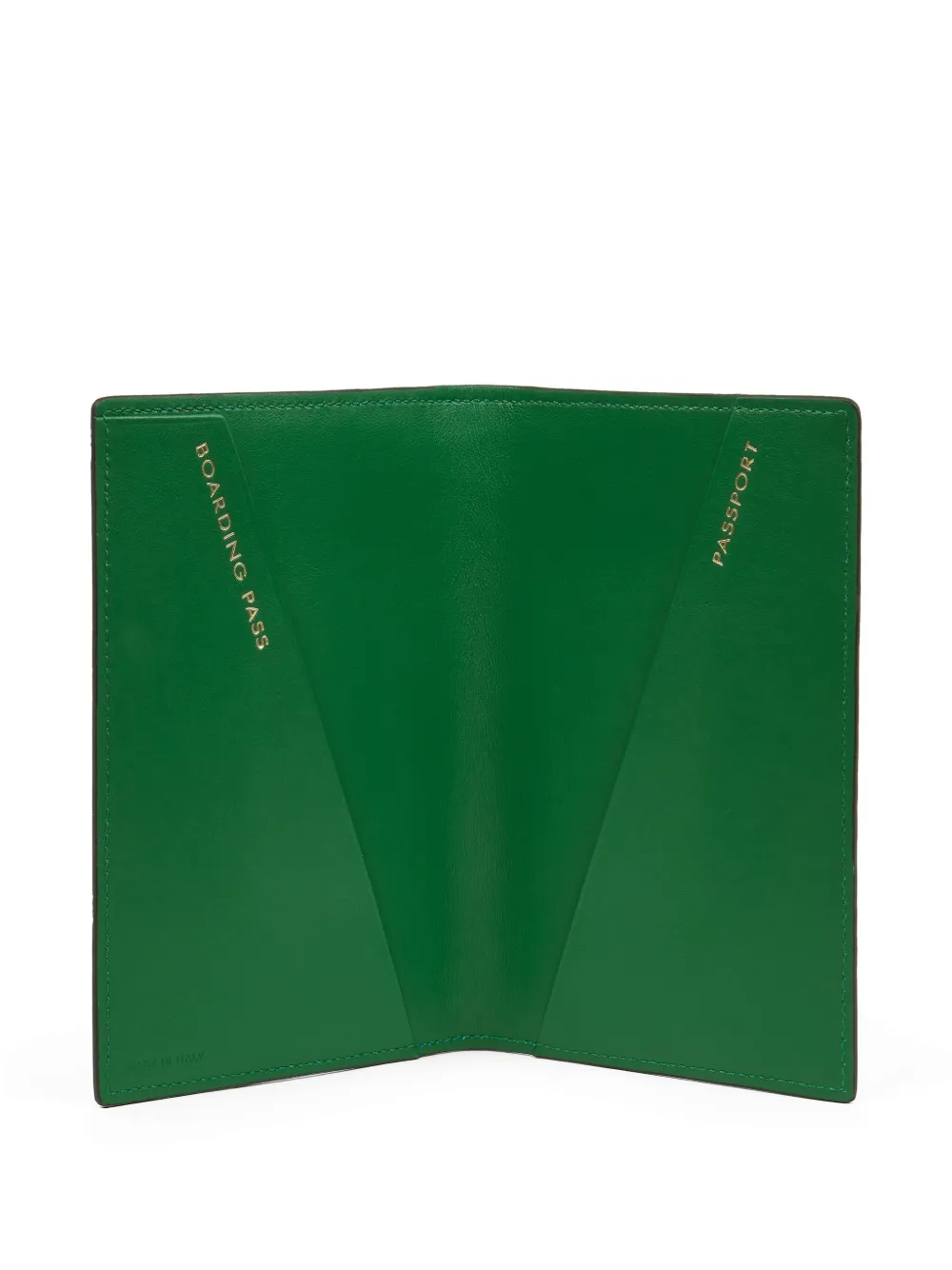 Smythson leather passport holder - Groen