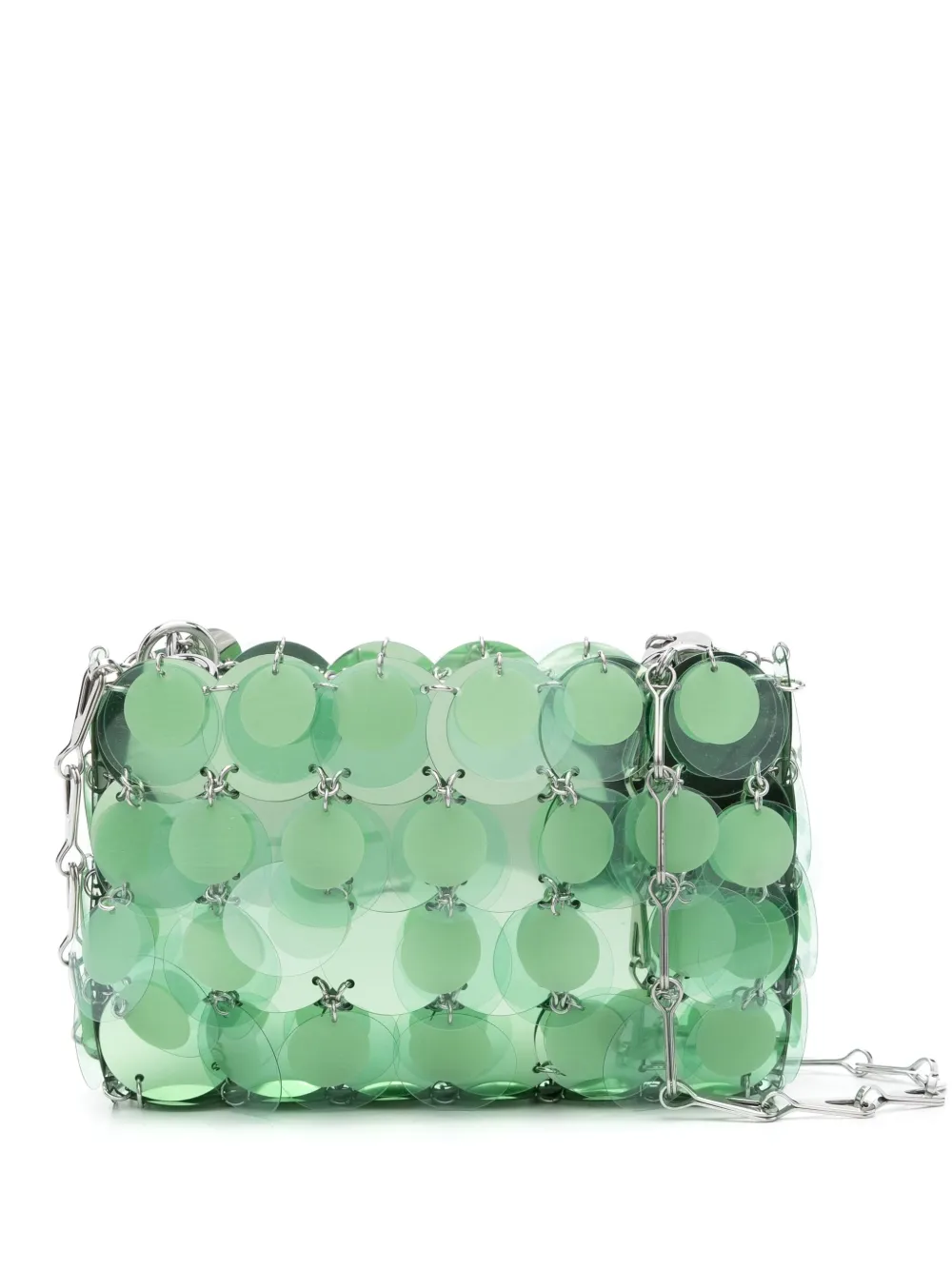 Rabanne Sparkle schoudertas Groen