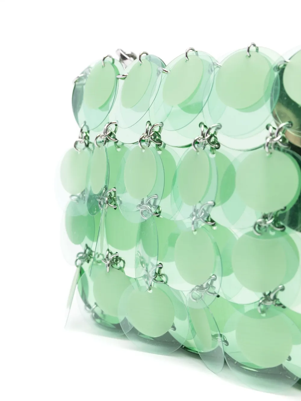 Rabanne Sparkle schoudertas Groen