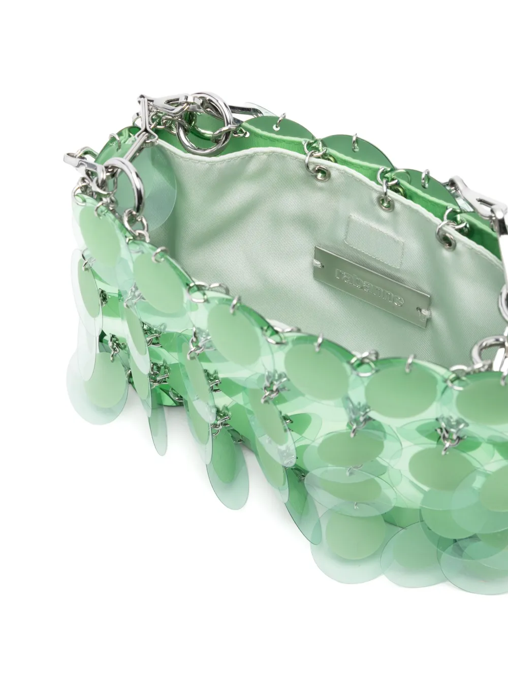 Rabanne Sparkle schoudertas Groen