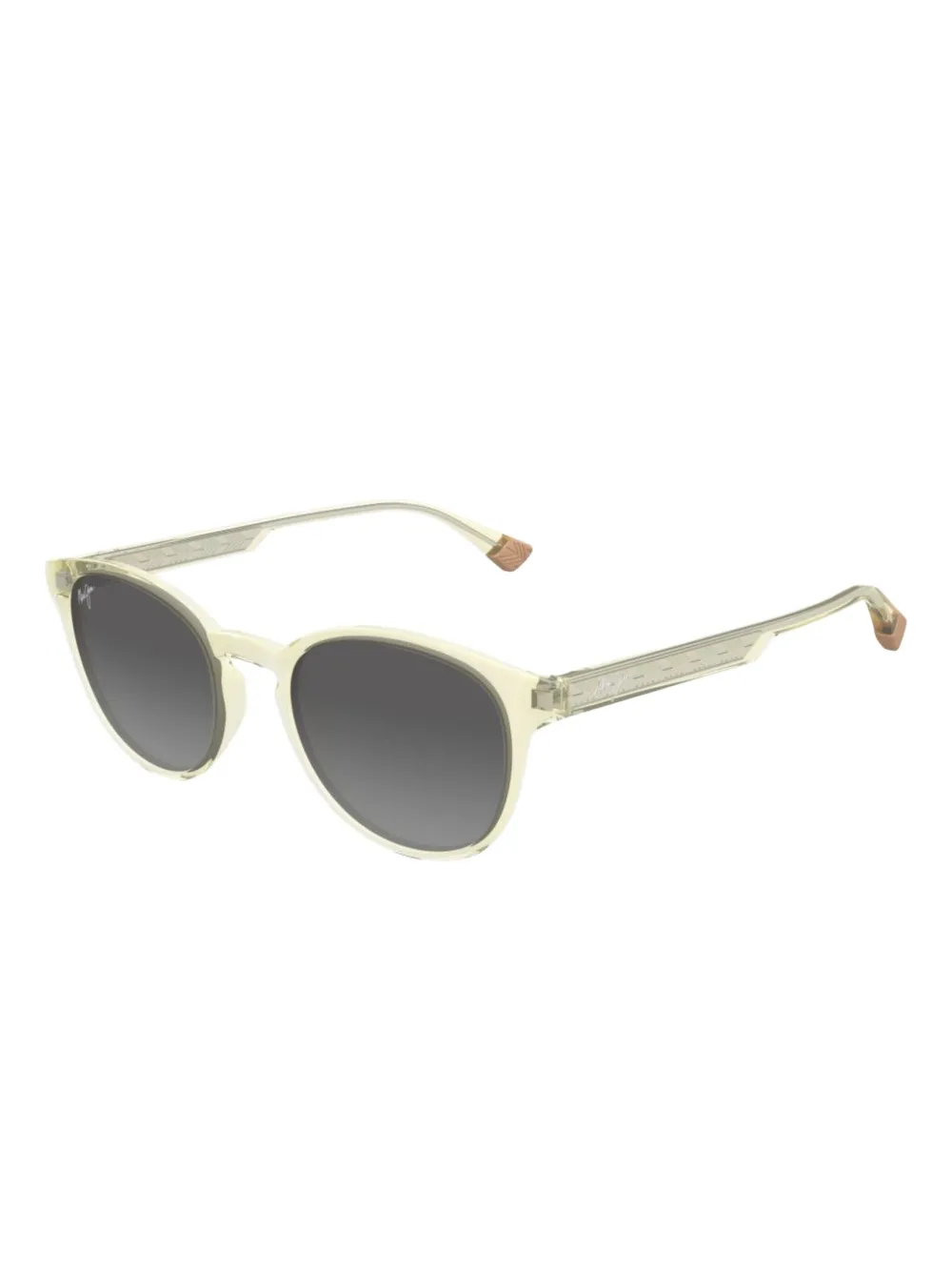 Maui Jim Hiehie patterned-frame round sunglasses Geel