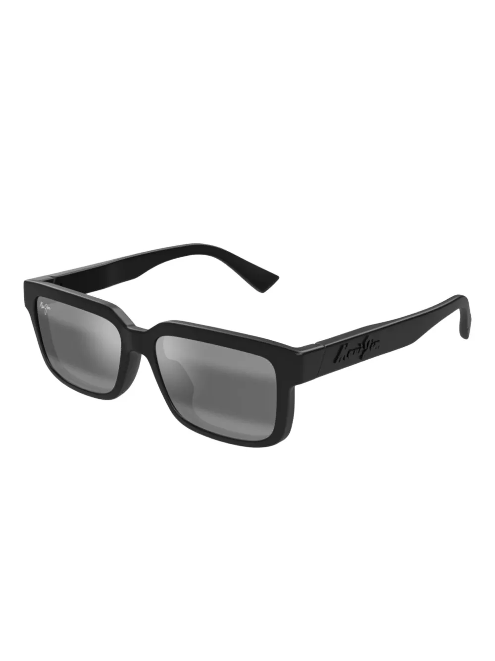 Maui Jim Hiapo zonnebril met rechthoekig montuur Zwart