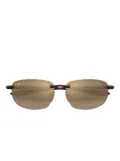 Maui Jim rimless oval-frame sunglasses - Brown