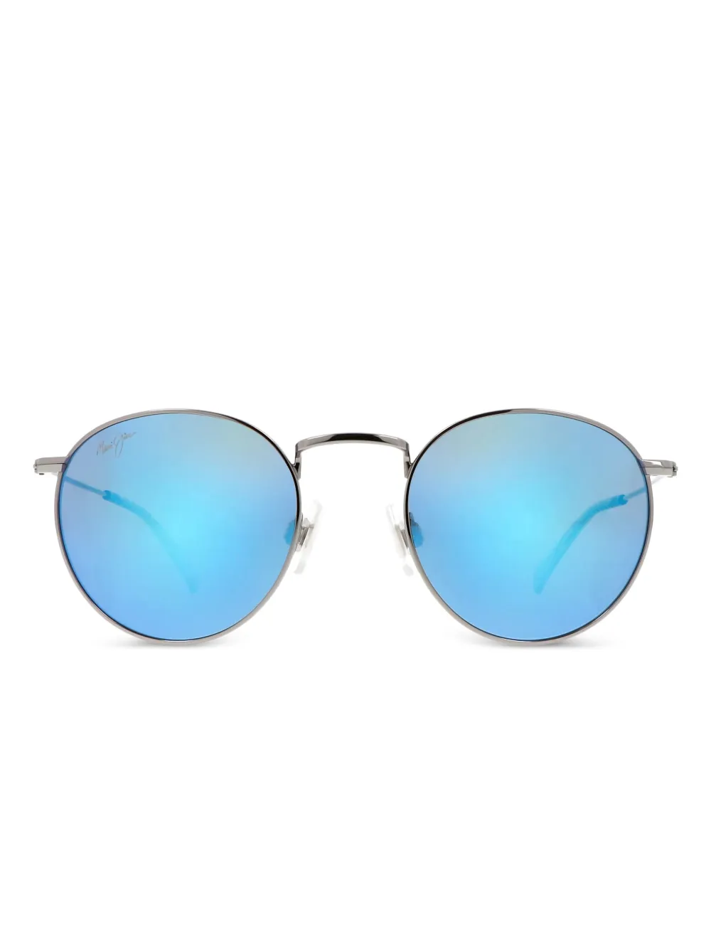 Maui Jim Pukaua ラウンドフレーム サングラス - シルバートーン Maui Jim Pukaua ラウンドフレーム サングラス - シルバートーン