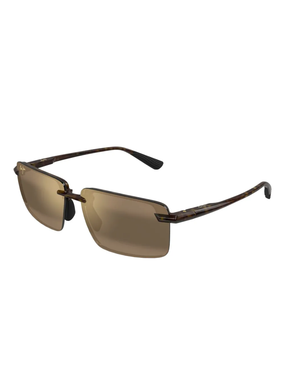 Maui Jim Laulima zonnebril met vierkant montuur - Bruin