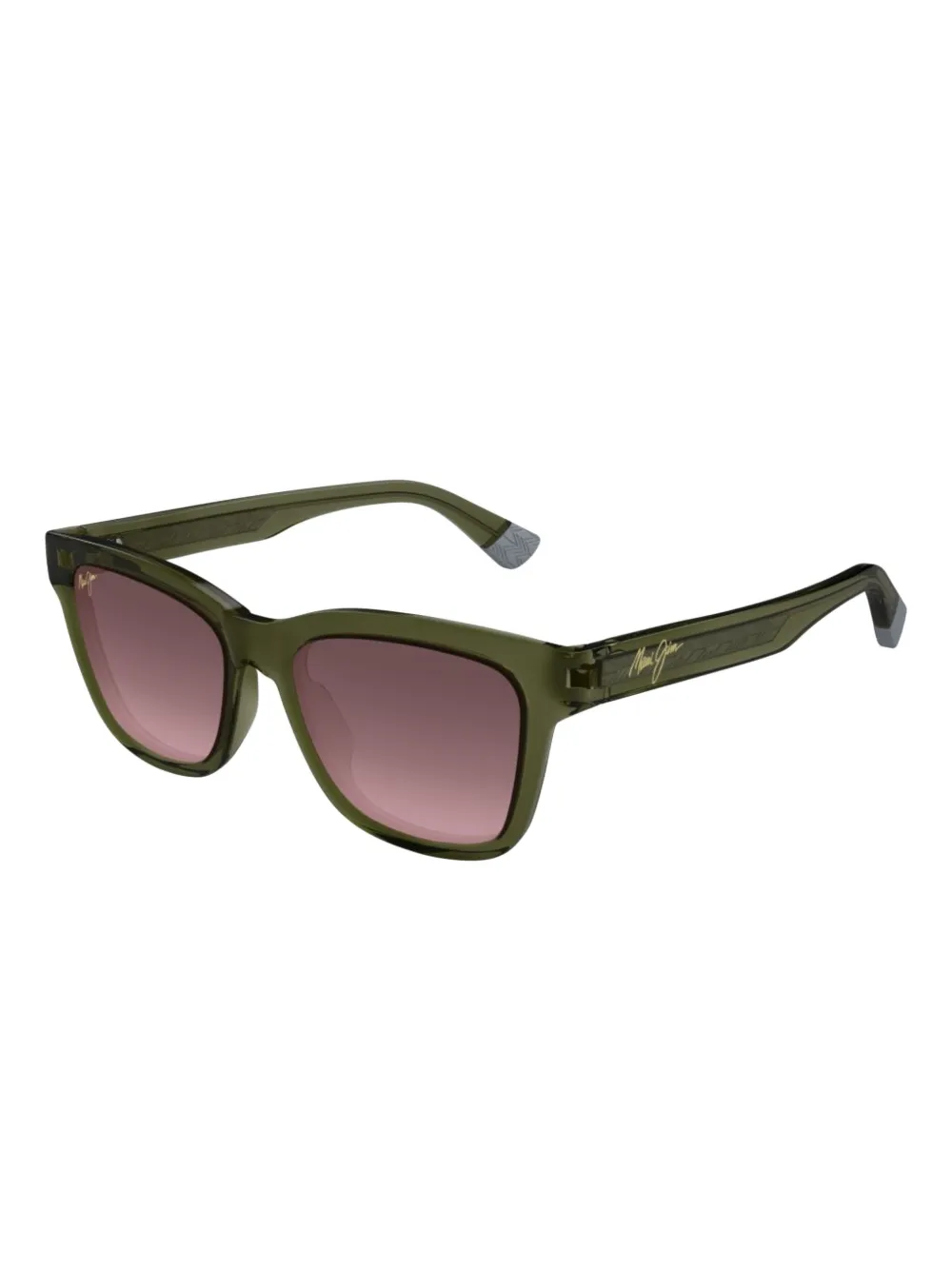 Maui Jim Glanzende zonnebril met vierkant montuur Groen