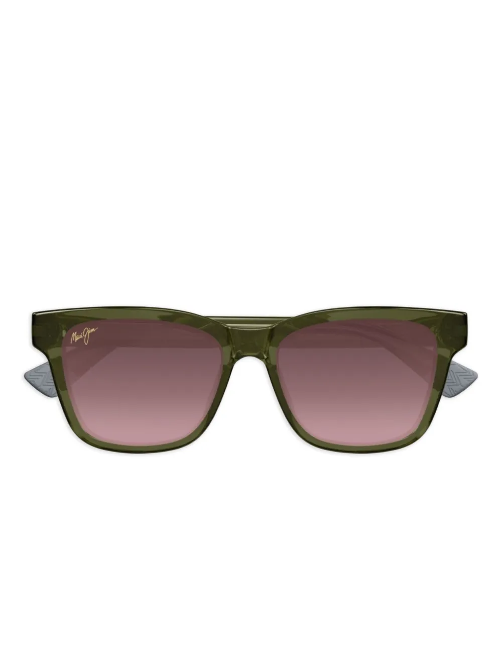 Maui Jim Glanzende zonnebril met vierkant montuur Groen