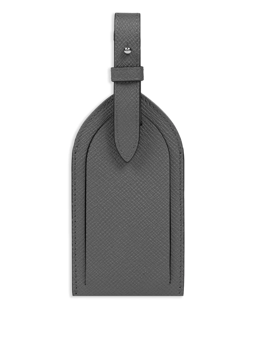 Smythson leather luggage tag - Grijs