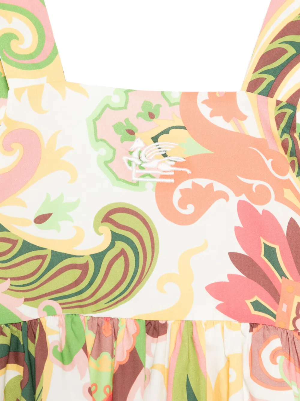 ETRO KIDS Jurk met paisley-print Oranje