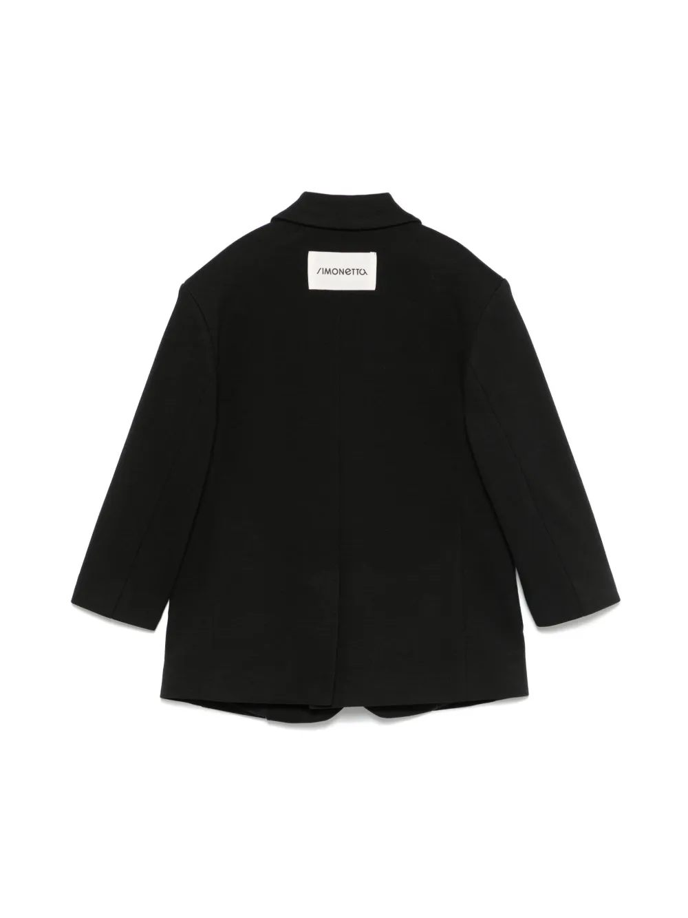 Simonetta slogan-embroidered blazer - Zwart