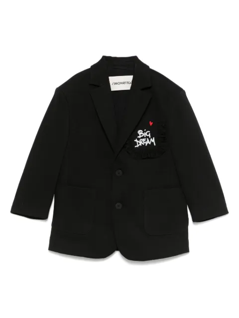 Simonetta blazer con eslogan bordado