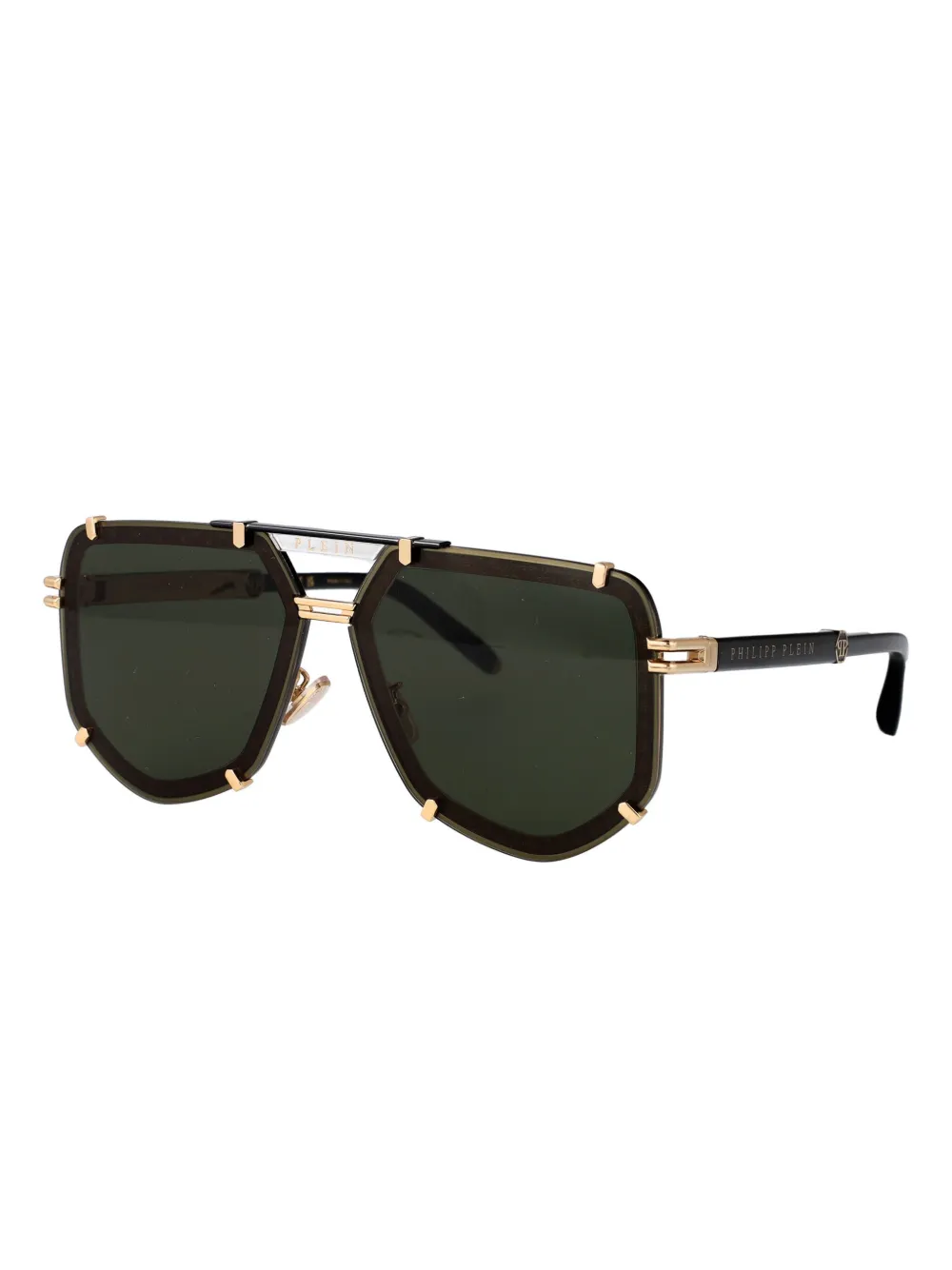 Philipp Plein Eyewear SPP132301Y GOLD GREEN Zwart