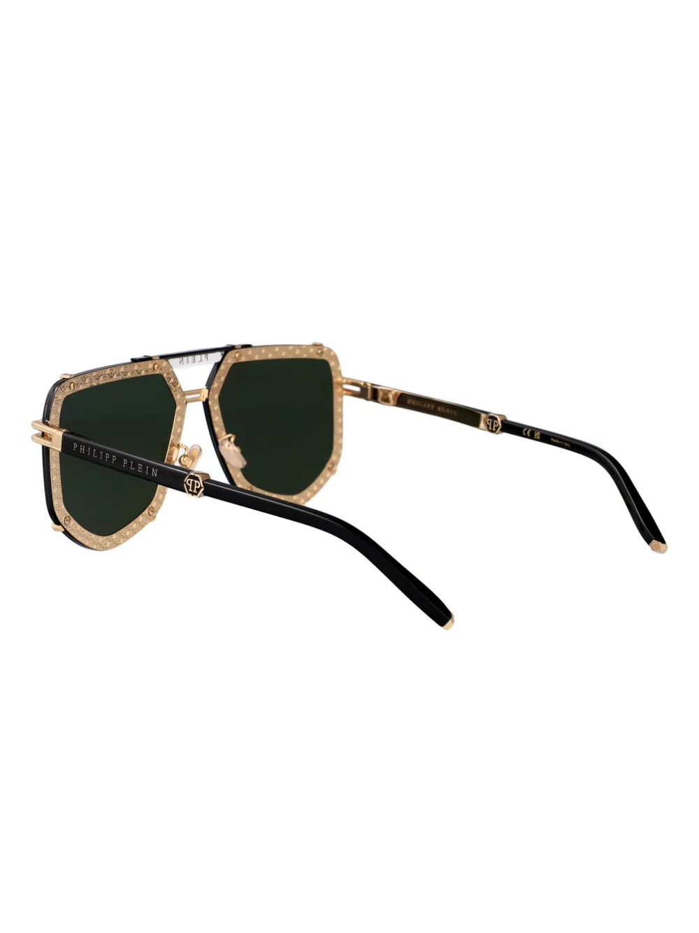 Philipp Plein Eyewear SPP132301Y GOLD GREEN Zwart