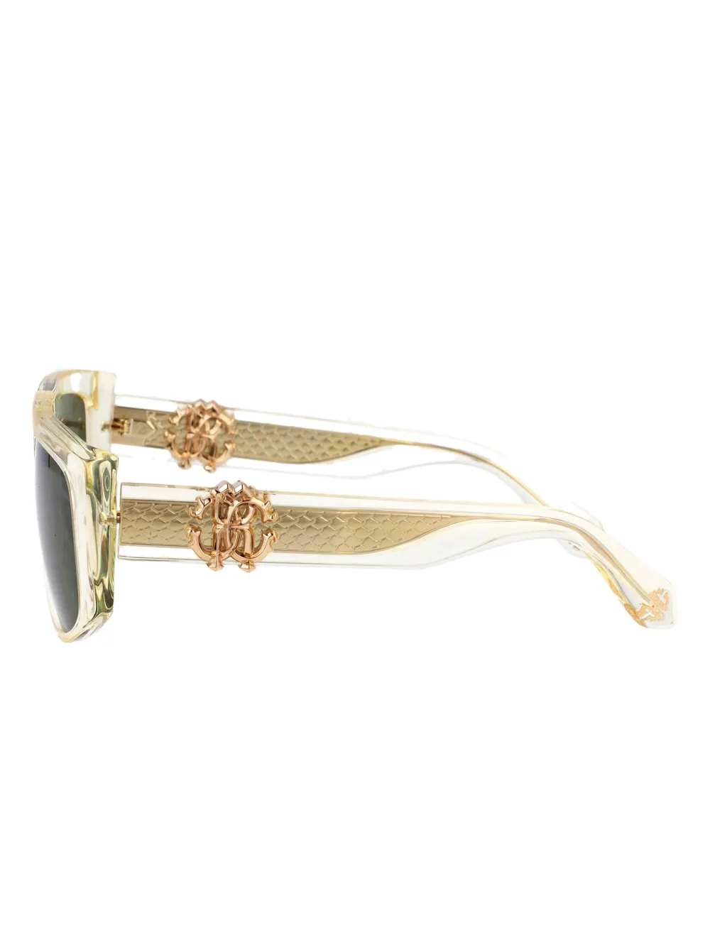 Roberto Cavalli Monogram zonnebril Geel