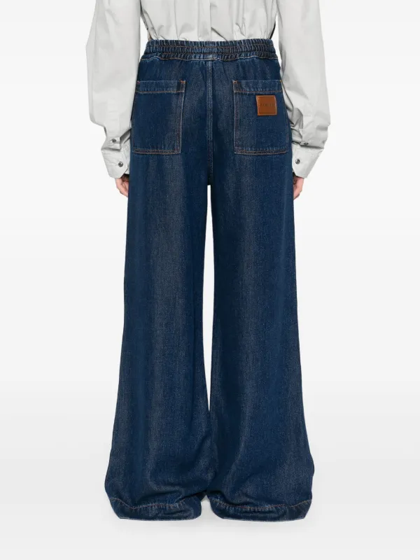 デニム・ジーパン P.A.R.O.S.H. Wide-Leg Denim Jeans P.A.R.O.S.H. wide-leg Jeans | Blue | FARFETCH GE