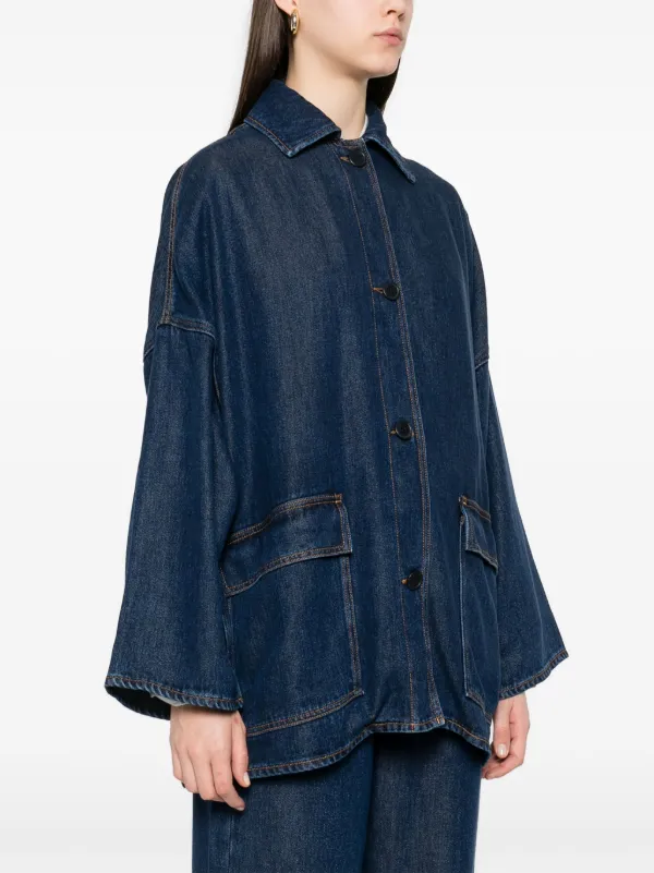 ジャケット PAROSH Women Jackets D400011PIMPY 046 BLUE P.A.R.O.S.H. Denim Jacket | Blue | FARFETCH