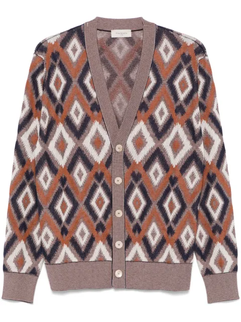 Piacenza Cashmere patterned-jacquard cardigan
