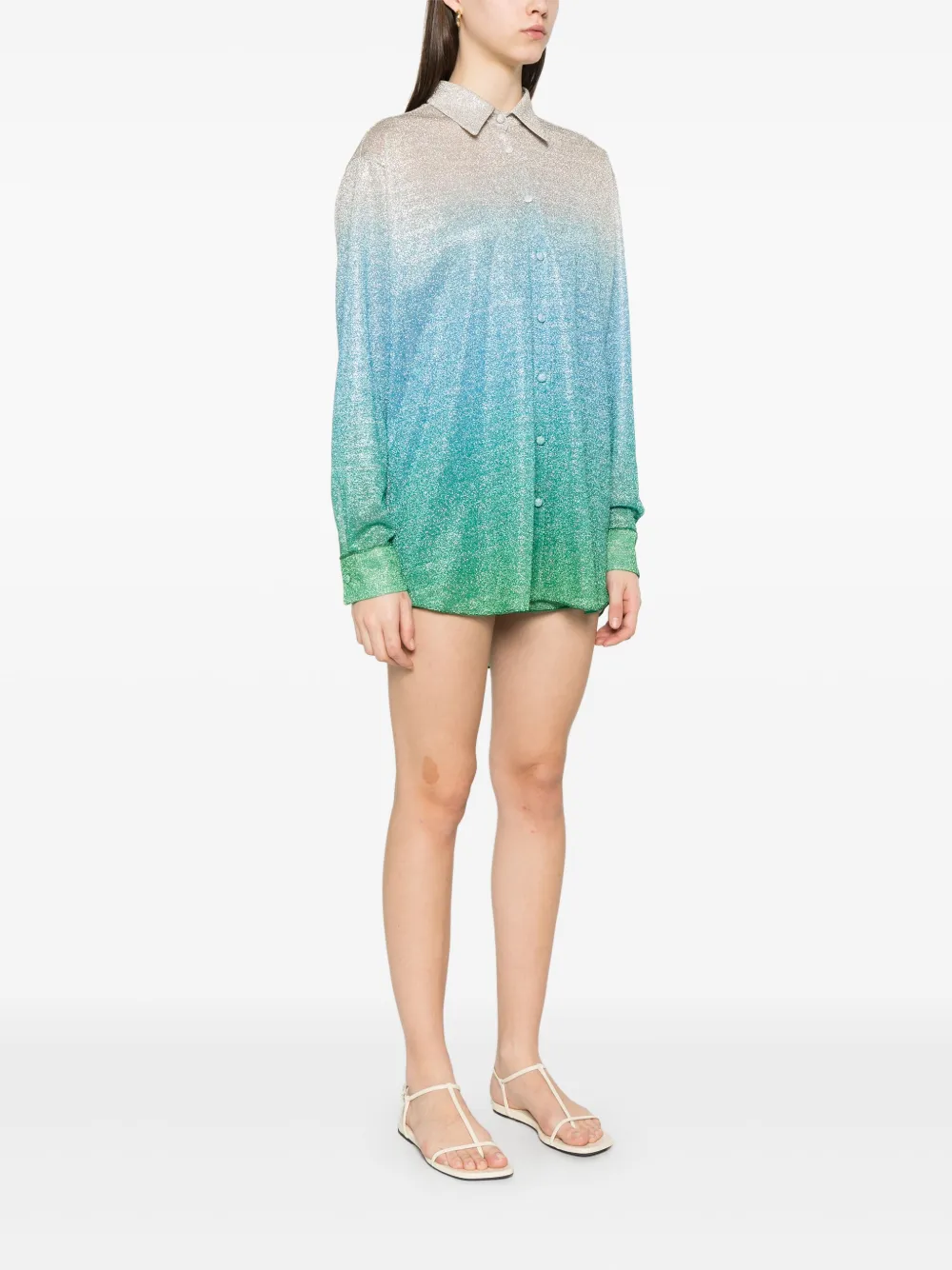 Oseree Lumiére Shade Shirt In Blue