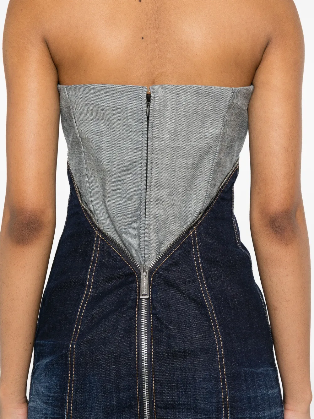 DSQUARED2 Upside denim mini-jurk Blauw
