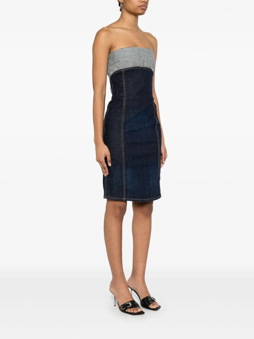 DSQUARED2 Upside denim mini-jurk Blauw